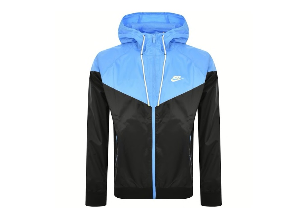 Pre-owned Nike Sportswear Windrunner Hooded Jacket Black/university Blue/citron Tint
