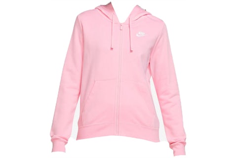 Nike Sportswear Women's Club Fleece Full-Zip Hoodie Med Soft Pink