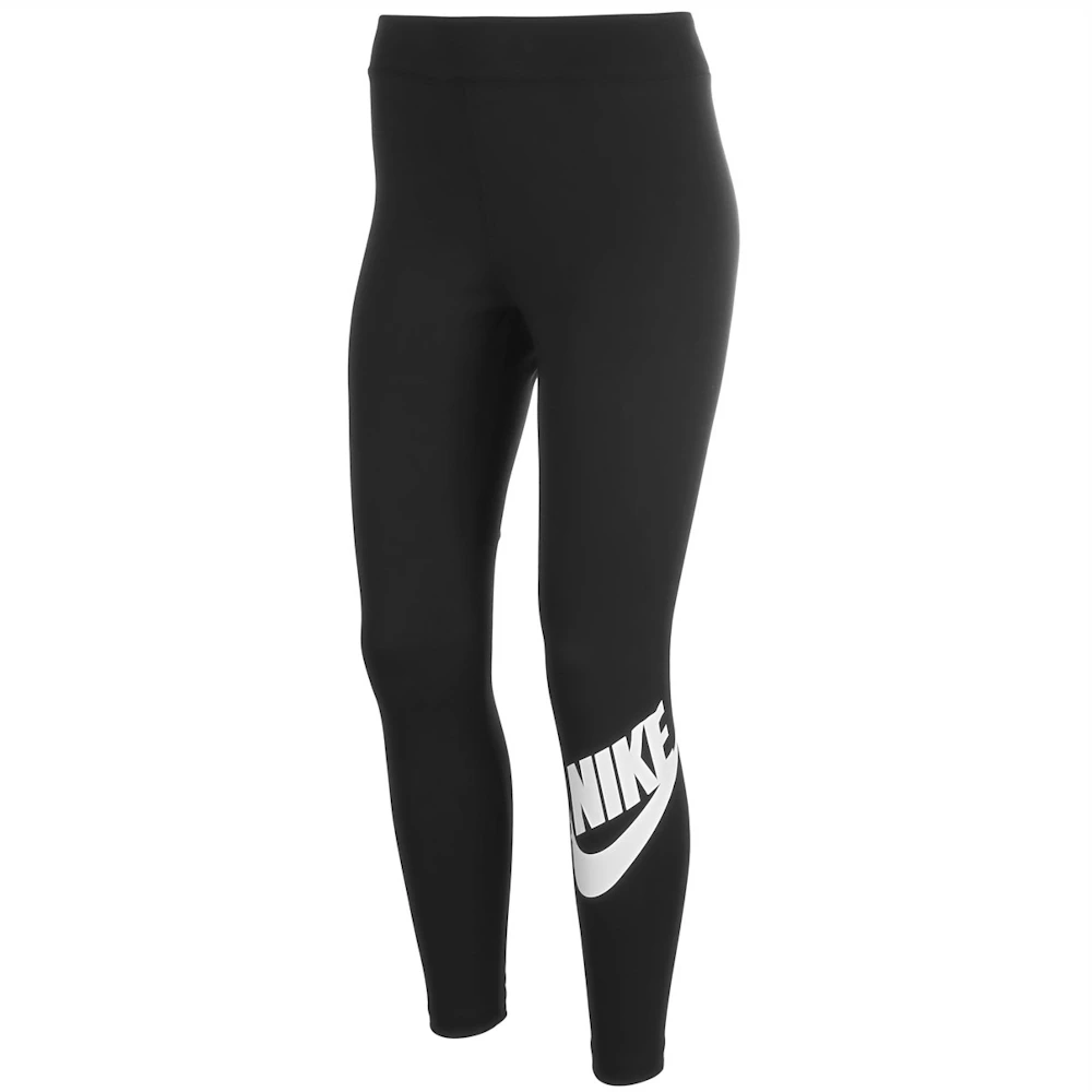 Nike Sportswear Women's Essential High-Waisted Logo Leggings Black ...