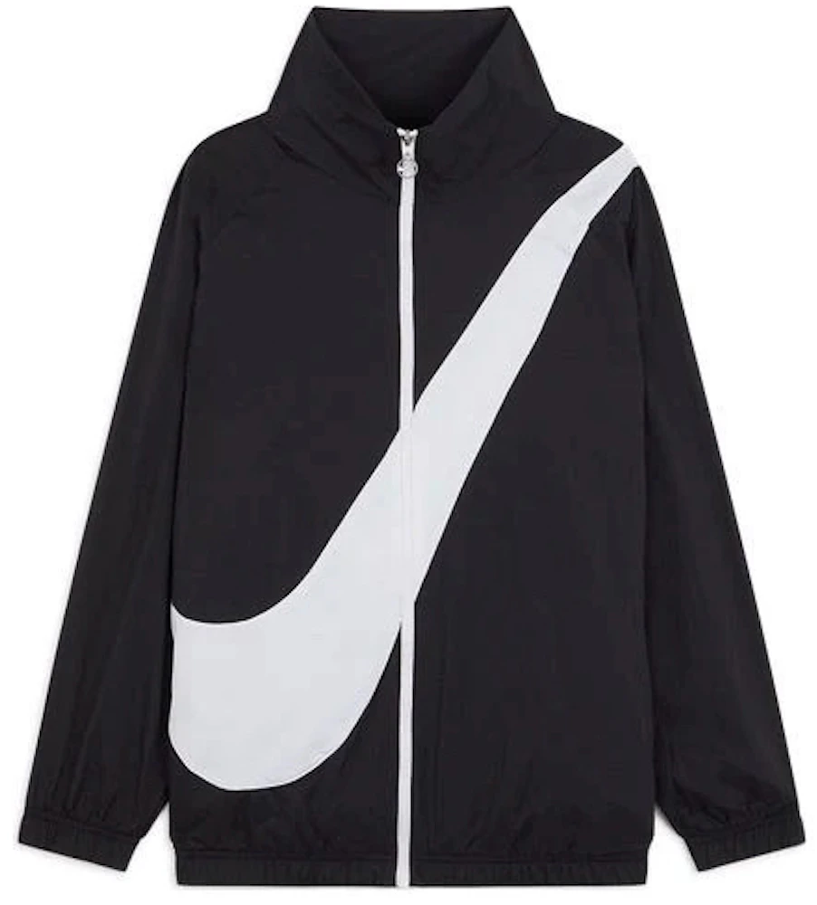 NIke Sportswear Swoosh Women's Full-Zip Fleece Jacket (Medium, Black/White)  : : Clothing, Shoes & Accessories