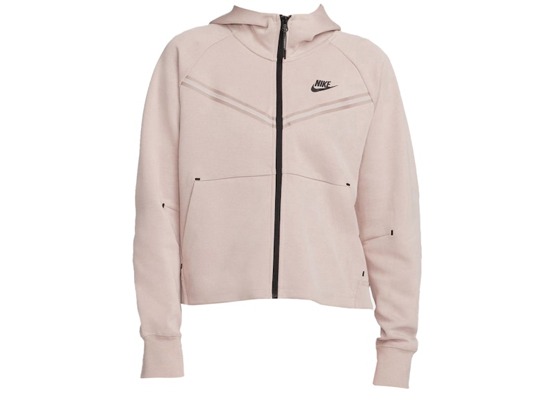 Pre-owned Nike Sportswear Women's Tech Fleece Fullzip Hoodie In Diffused Taupe/black