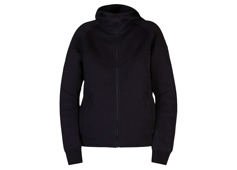 Pre-owned Nike Sportswear Women's Tech Fleece Windrunner Fullzip Hoodie In Black