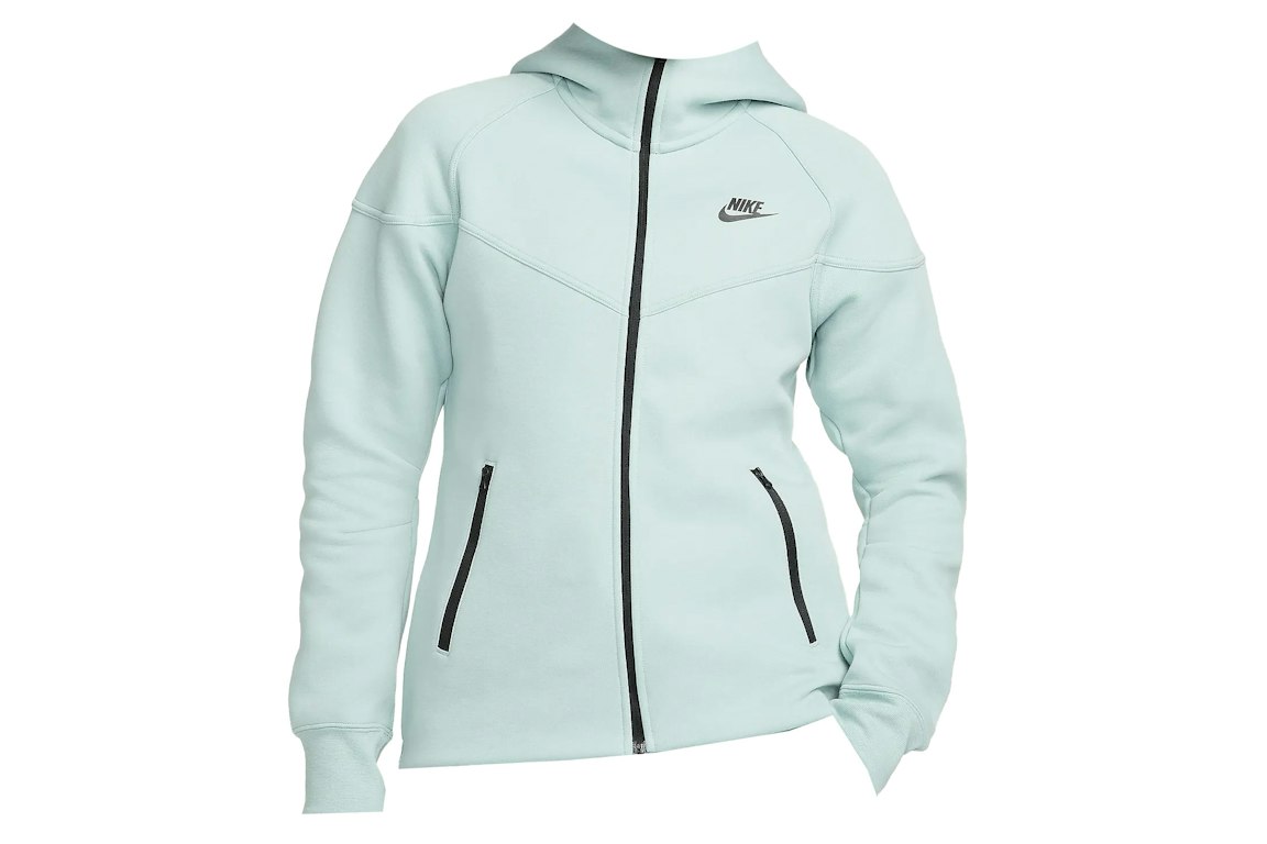 Pre-owned Nike Sportswear Women's Tech Fleece Windrunner Full-zip Hoodie Mineral/black