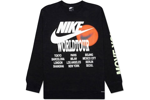 Nike Sportswear World Tour Long Sleeve Tee Black Men's SS23 US
