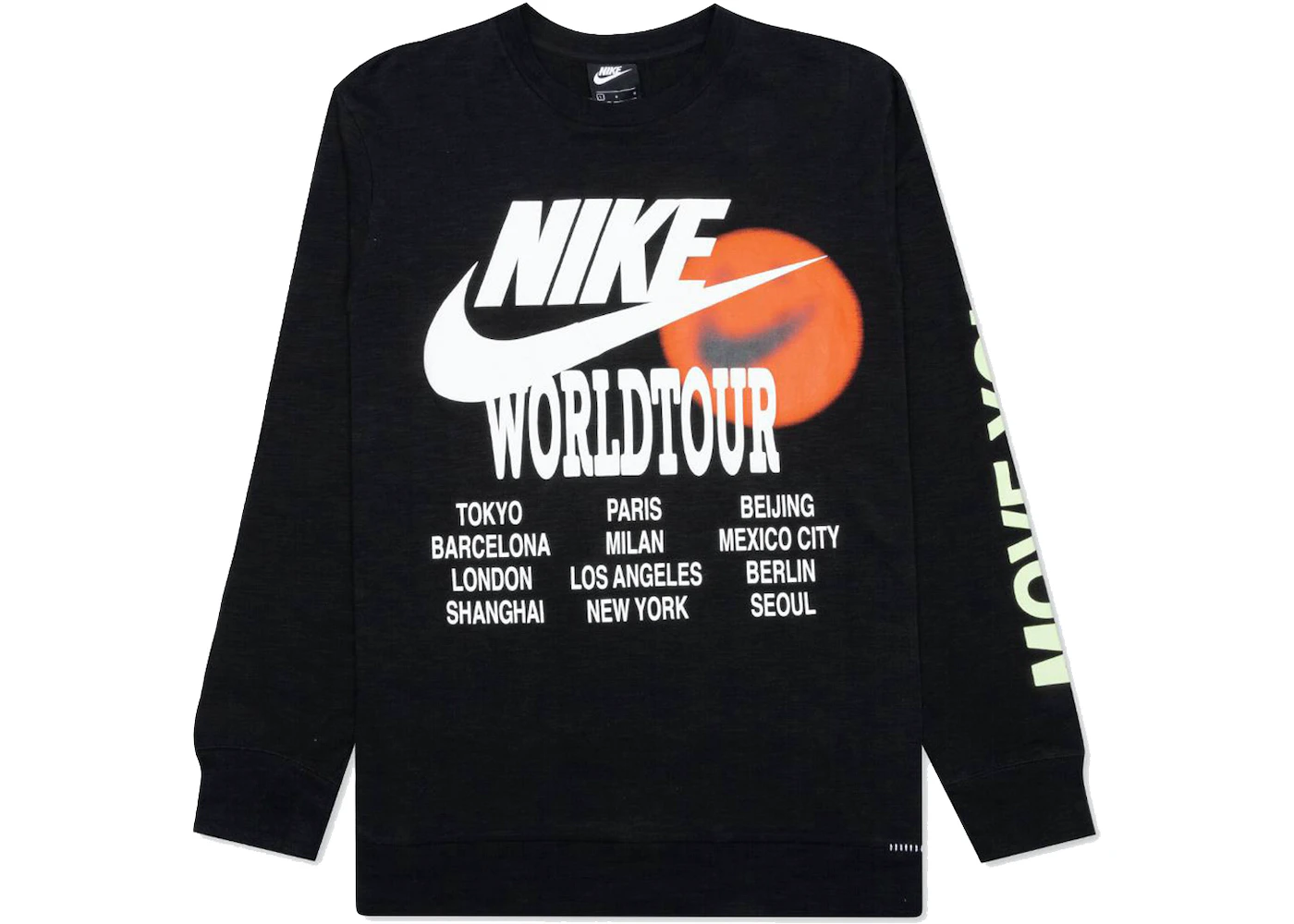 Nike Sportswear World Tour Long Sleeve Tee Black Men's - SS23 - US