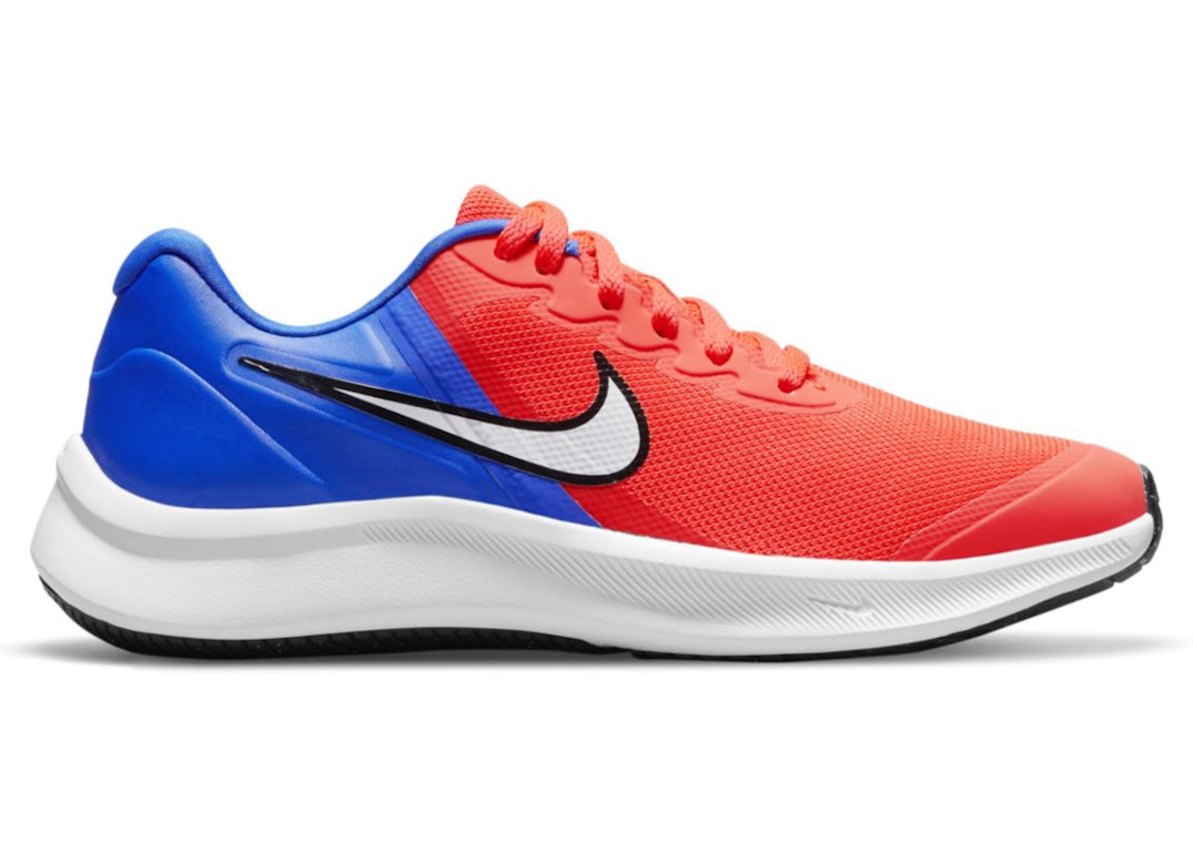 Pre-owned Nike Star Runner 3 Bright Crimson Racer Blue (gs) In Bright Crimson/racer Blue/white