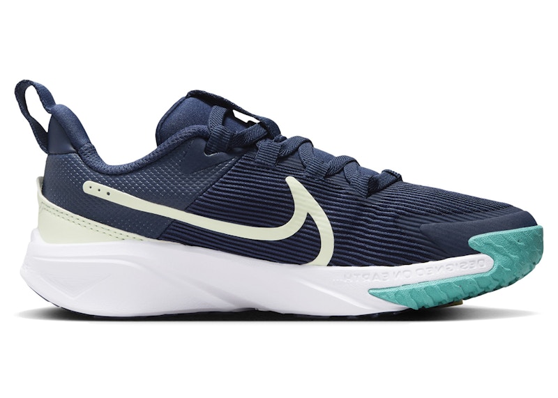 Pre-owned Nike Star Runner 4 Volt Tint Sneakers In Midnight Navy Blue/dusty Cactus/white