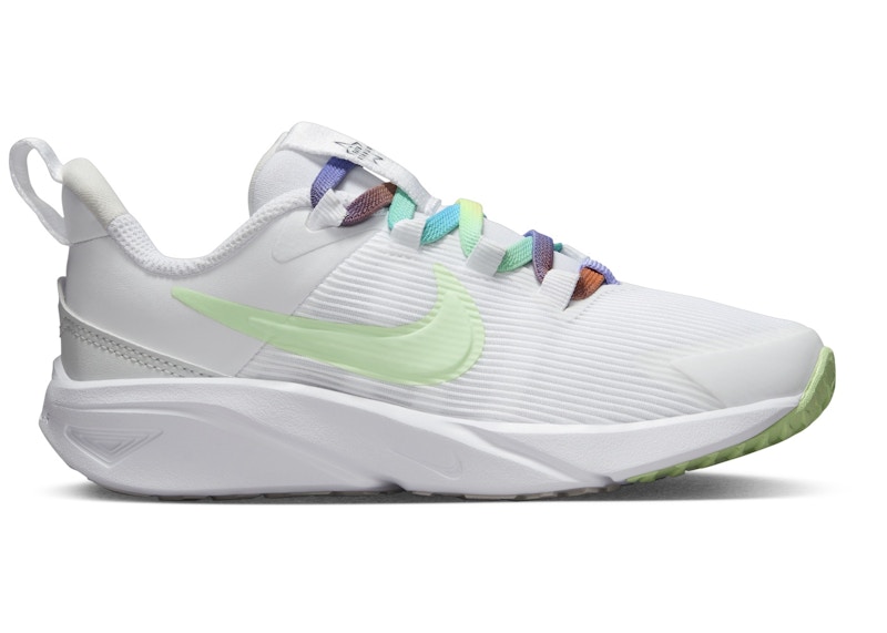 Pre-owned Nike Star Runner 4 Next Nature Se Vapor Green Sneakers In White/photon Dust/total Orange