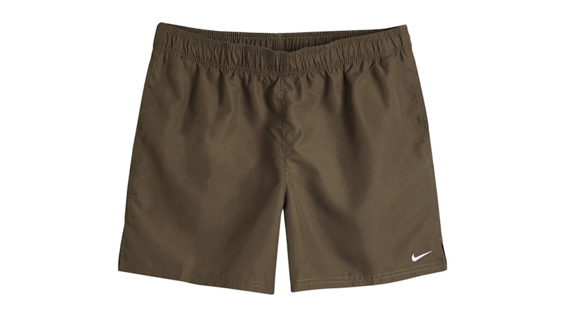 nike swimming 5inch volley shorts in khaki