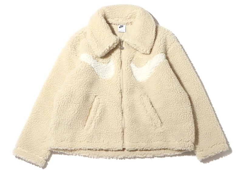 Pre-owned Nike Swoosh Womens Fullzip Jacket (asia Sizing) In Rattan/sail In Multi