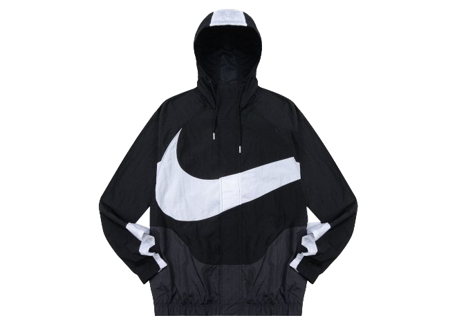 Nike Swoosh Woven Lined Jacket Black/White Men's - FW21 - US