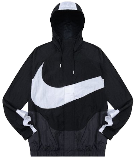 tiran Hoogte Bijdrager Nike Swoosh Woven Lined Jacket Black/White - FW21 Men's - US