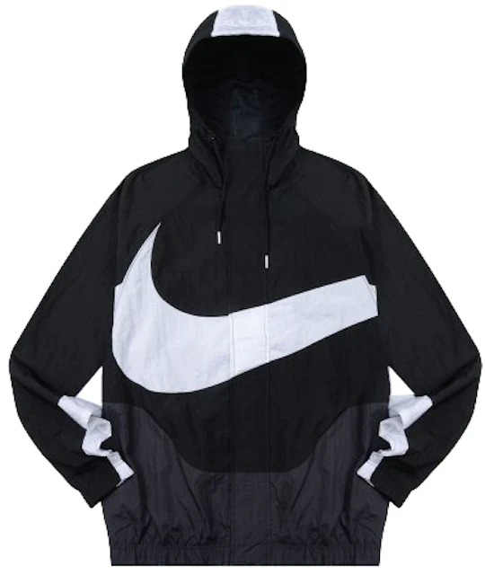 Nike Swoosh Woven Jacket Black/White - FW21 - ES