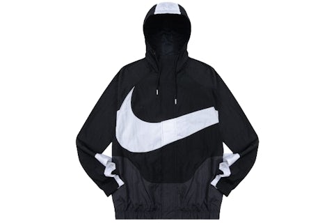 Nike Swoosh Woven Lined Jacket Black/White Men's FW21 US