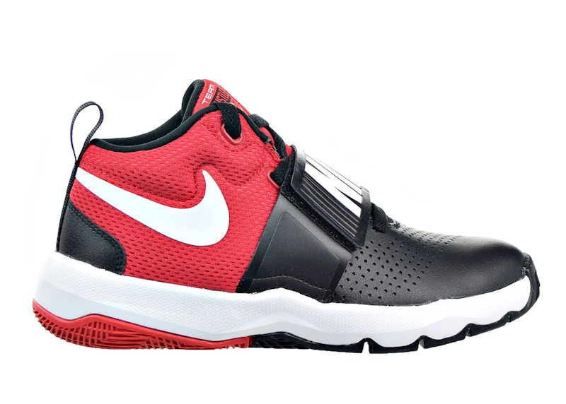 Nike Team Hustle Black University Red GS Kids 881941 004 US