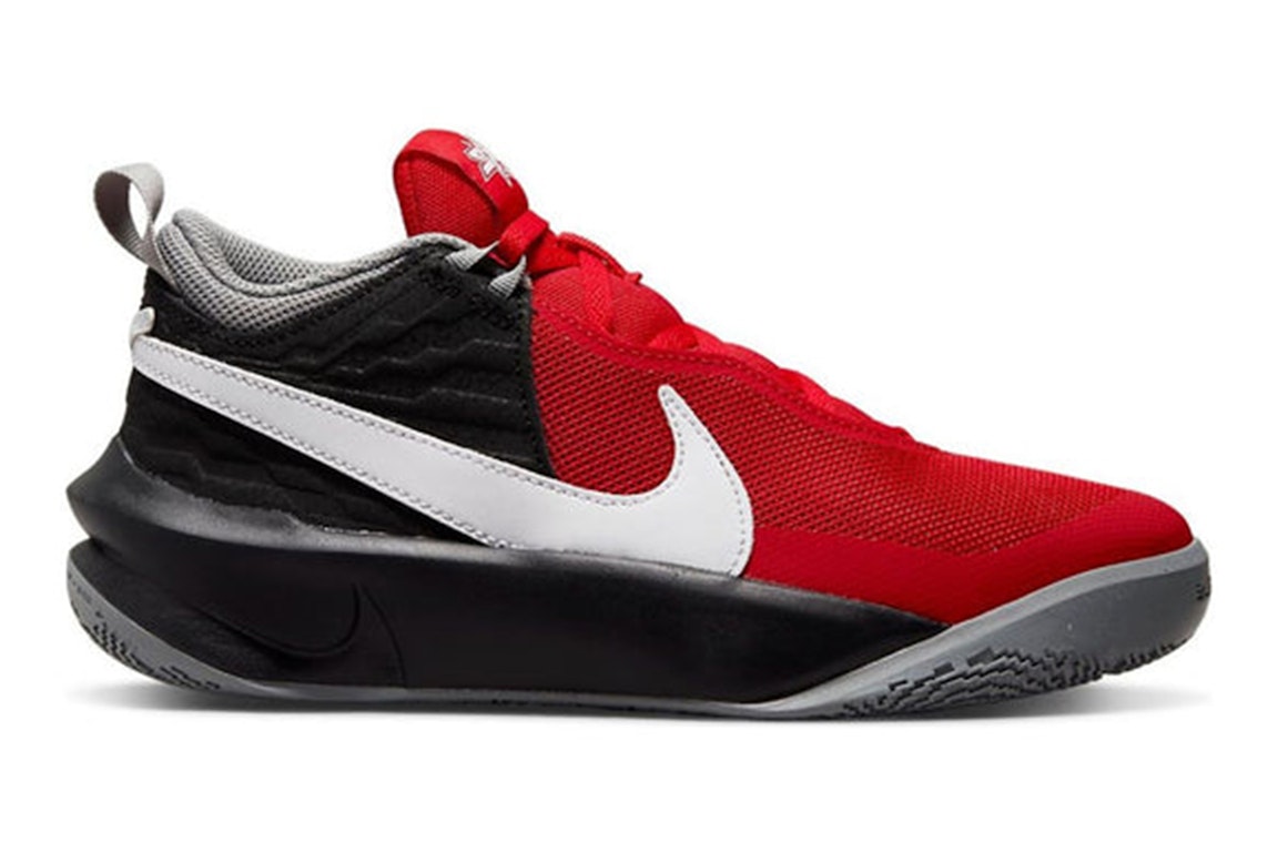 Pre-owned Nike Team Hustle D 10 University Red Black (gs) In University Red/particle Grey/black