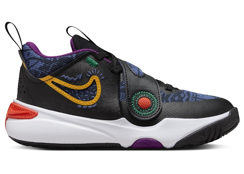 Pre-owned Nike Team Hustle D 11 Se University Gold Sneakers In Black/mystic Navy Blue/cosmic Clay