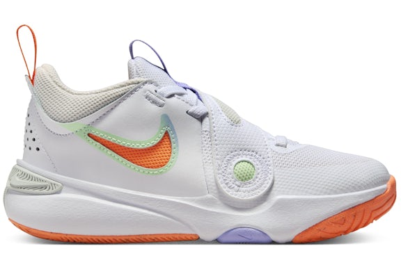 Nike Team Hustle D 11 White Vapor Green Purple Pulse Total Orange (PS)
