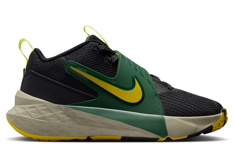 Pre-owned Nike Team Hustle D 12 Bright Citron Sneakers In Black/fir/light Army