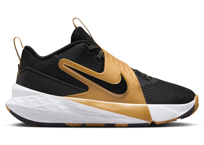 Nike Team Hustle D 12 Black Metallic Gold White (GS