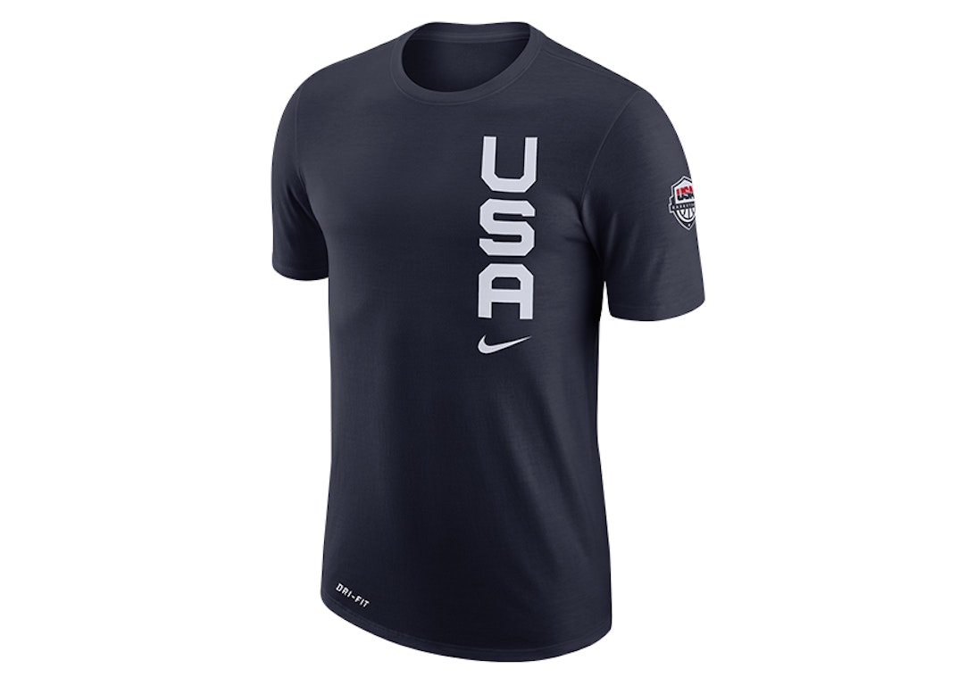 Pre-owned Nike Team Usa Therma Flex Tokyo 2020 Showtime T-shirt Obsidian/black/white