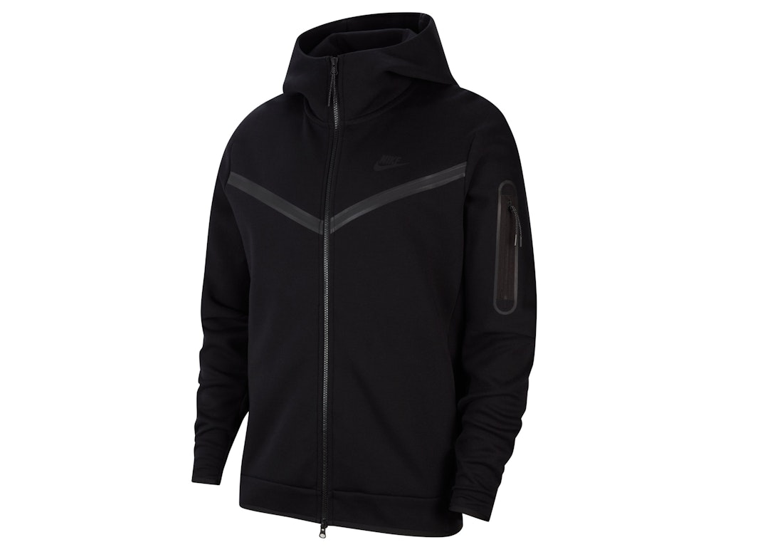 Pre-owned Nike Sportswear Tech Fleece Full-zip Hoodie (asia Sizing) Black