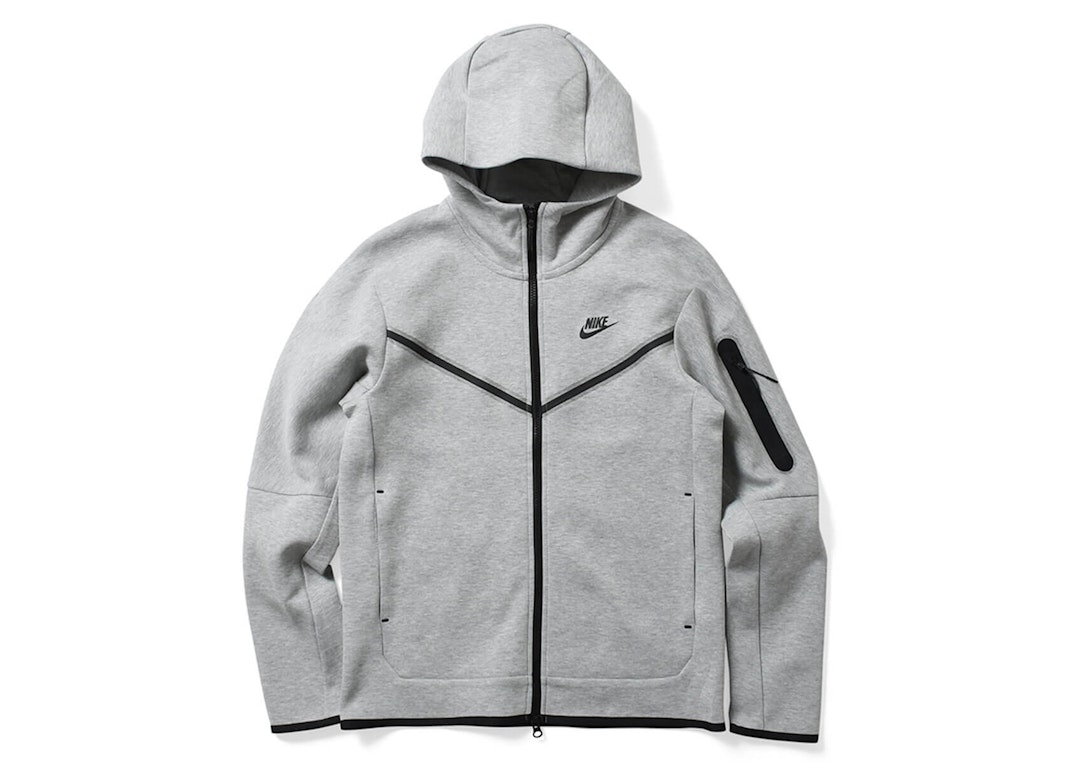 Pre-owned Nike Sportswear Tech Fleece Full-zip Hoodie (asia Sizing) Dark Grey Heather