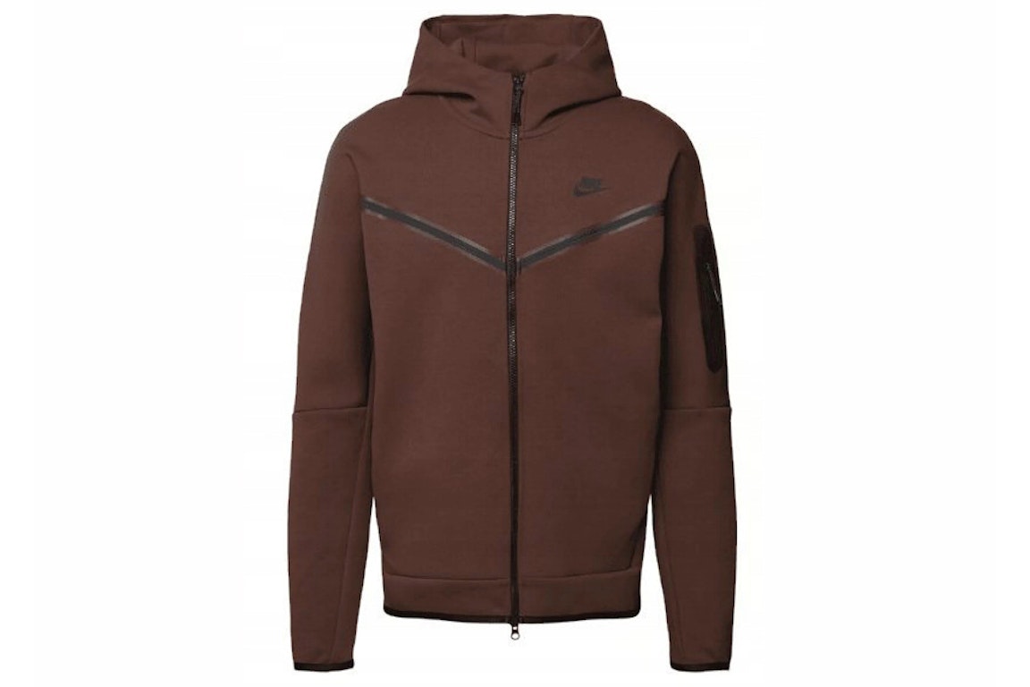 Pre-owned Nike Sportswear Tech Fleece Full-zip Hoodie Baroque Brown