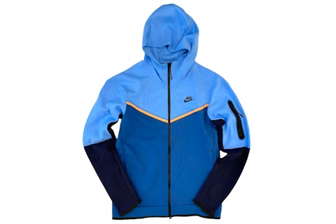 Nike Sweat à capuche zippé en polaire Tech Bleu Marine Orange