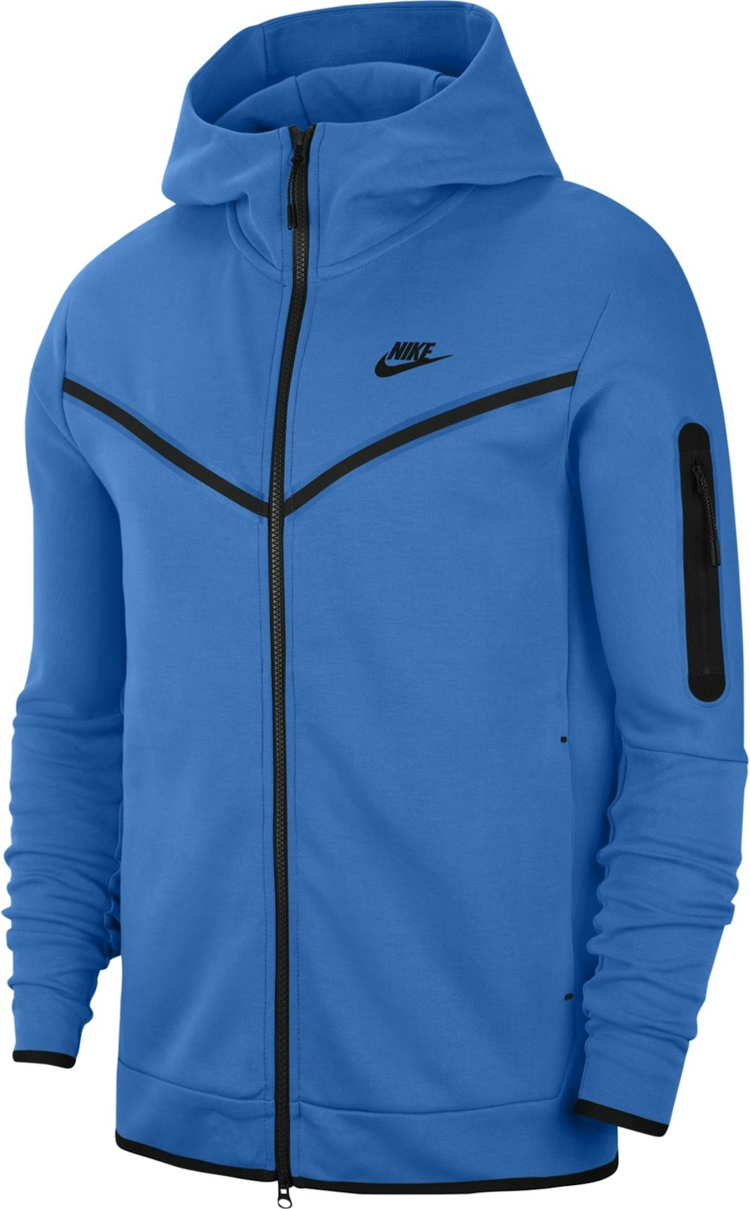 Nike Red Tag Tech Fleece Full Zip Blue Hoodie Sweatshirt Size Large