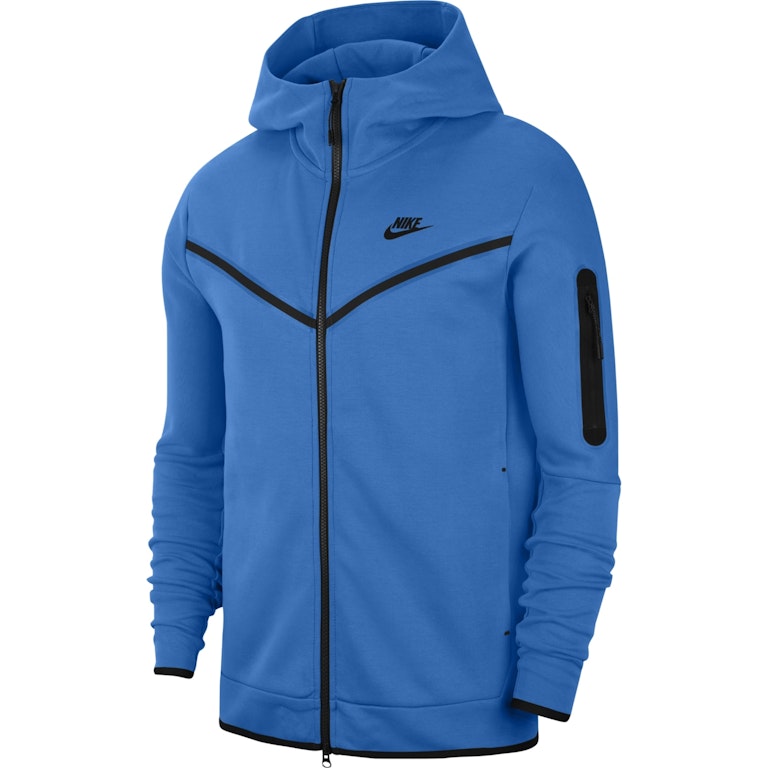 Pre-owned Nike Tech Fleece Full-zip Hoodie Blue