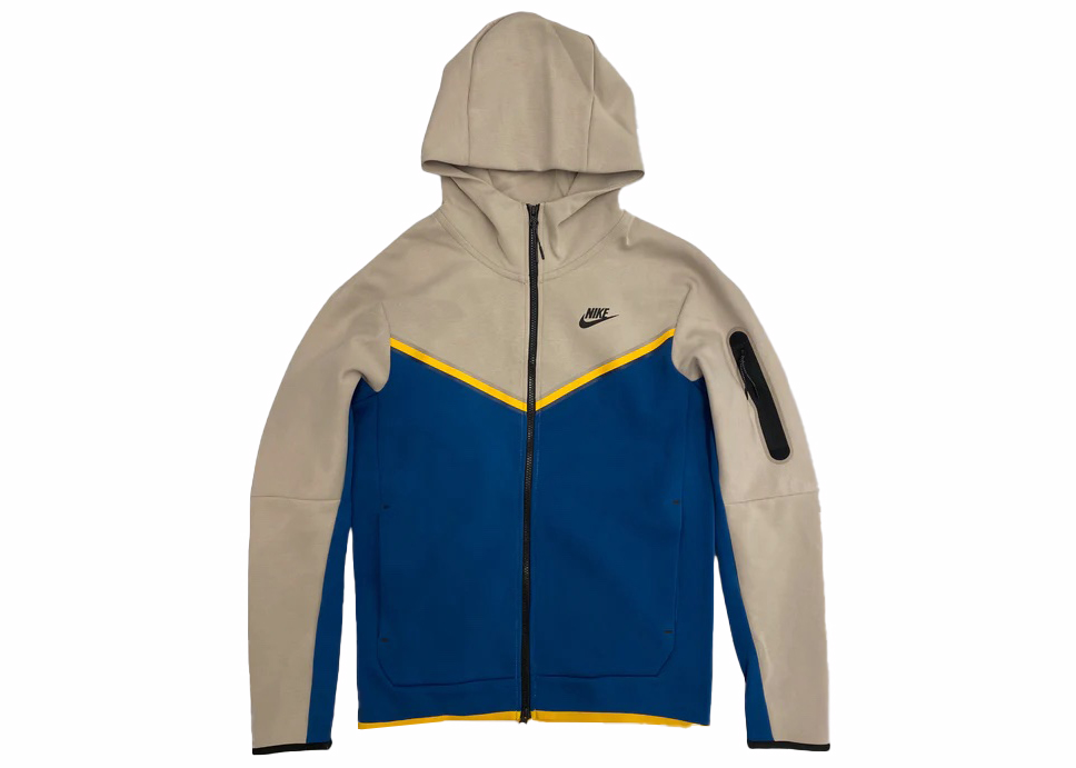 Nike Sportswear Tech Fleece Full-Zip Hoodie Cream/Court Blue/Black