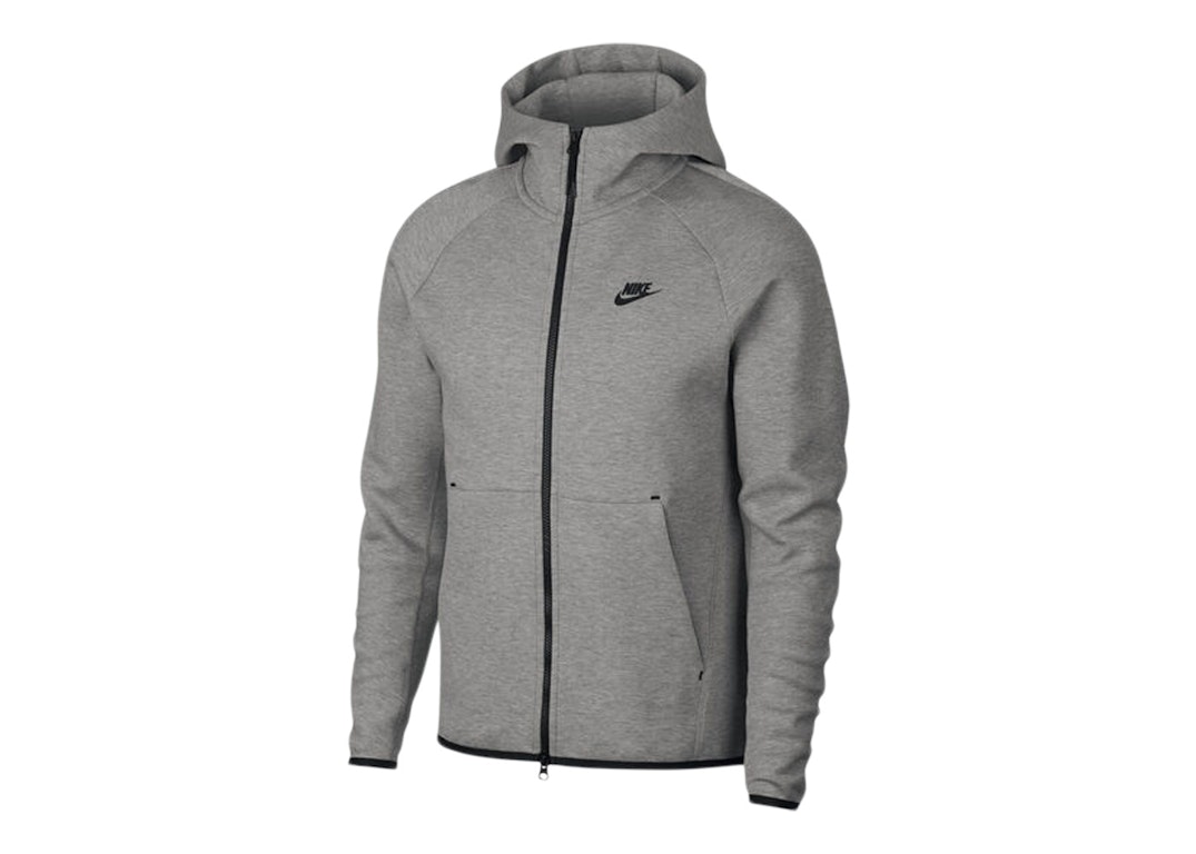 Pre-owned Nike Sportswear Tech Fleece Full-zip Hoodie Dark Grey/black