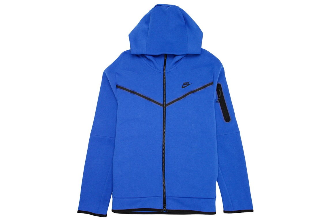 Pre-owned Nike Sportswear Tech Fleece Full-zip Hoodie Game Royal/black
