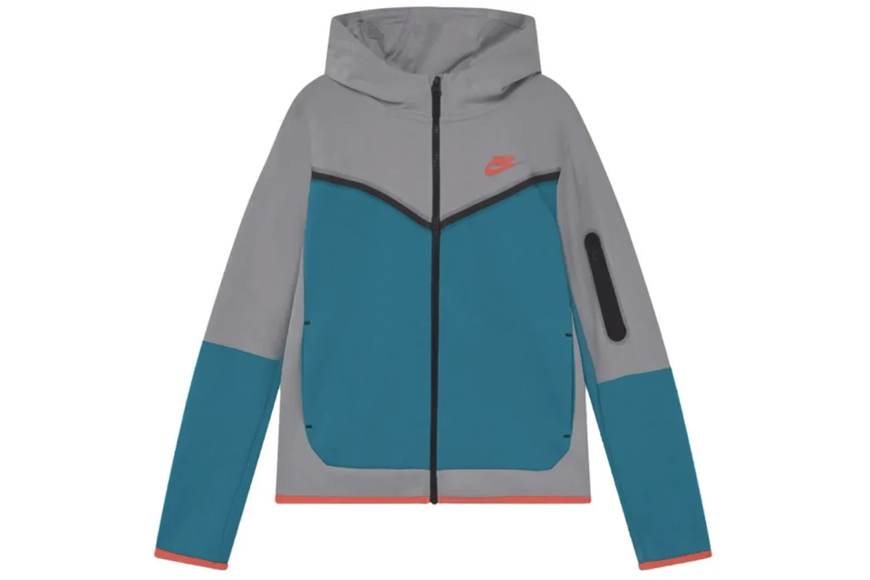 Nike Sportswear Tech Fleece Full-Zip Hoodie Grey/Light Blue/Orange/Black