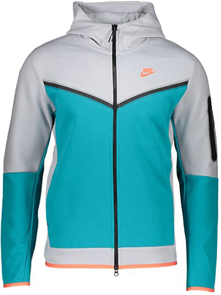 Mexico Labe extase Nike Tech Fleece Full-Zip Hoodie Grey/Light Blue/Orange/Black Men's - US