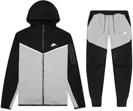 Nike Sportswear Tech Fleece Full Zip Hoodie & Joggers Set Grey Men's - US