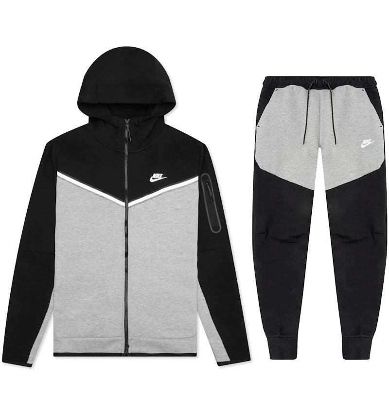 Nike Sportswear Tech Fleece Full Zip Hoodie Joggers Set Black