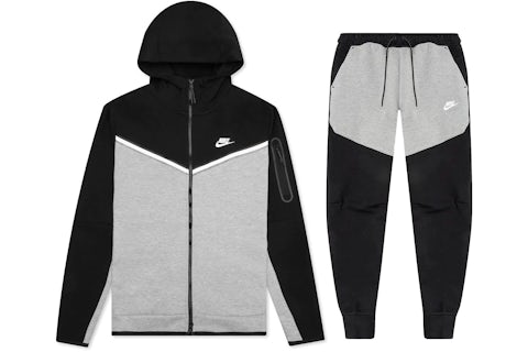 Nike Sportswear Tech Fleece Full Zip Hoodie Joggers Set Black
