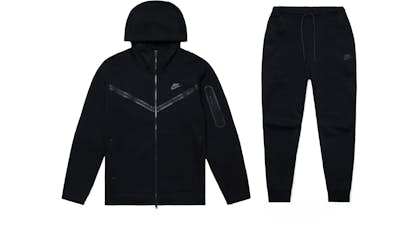 Nike Sportswear Tech Fleece Full-Zip Hoodie & Joggers Set Black/Black ...