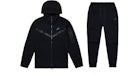 Nike Sportswear Tech Fleece Full-Zip Hoodie & Joggers Set Black/Black ...