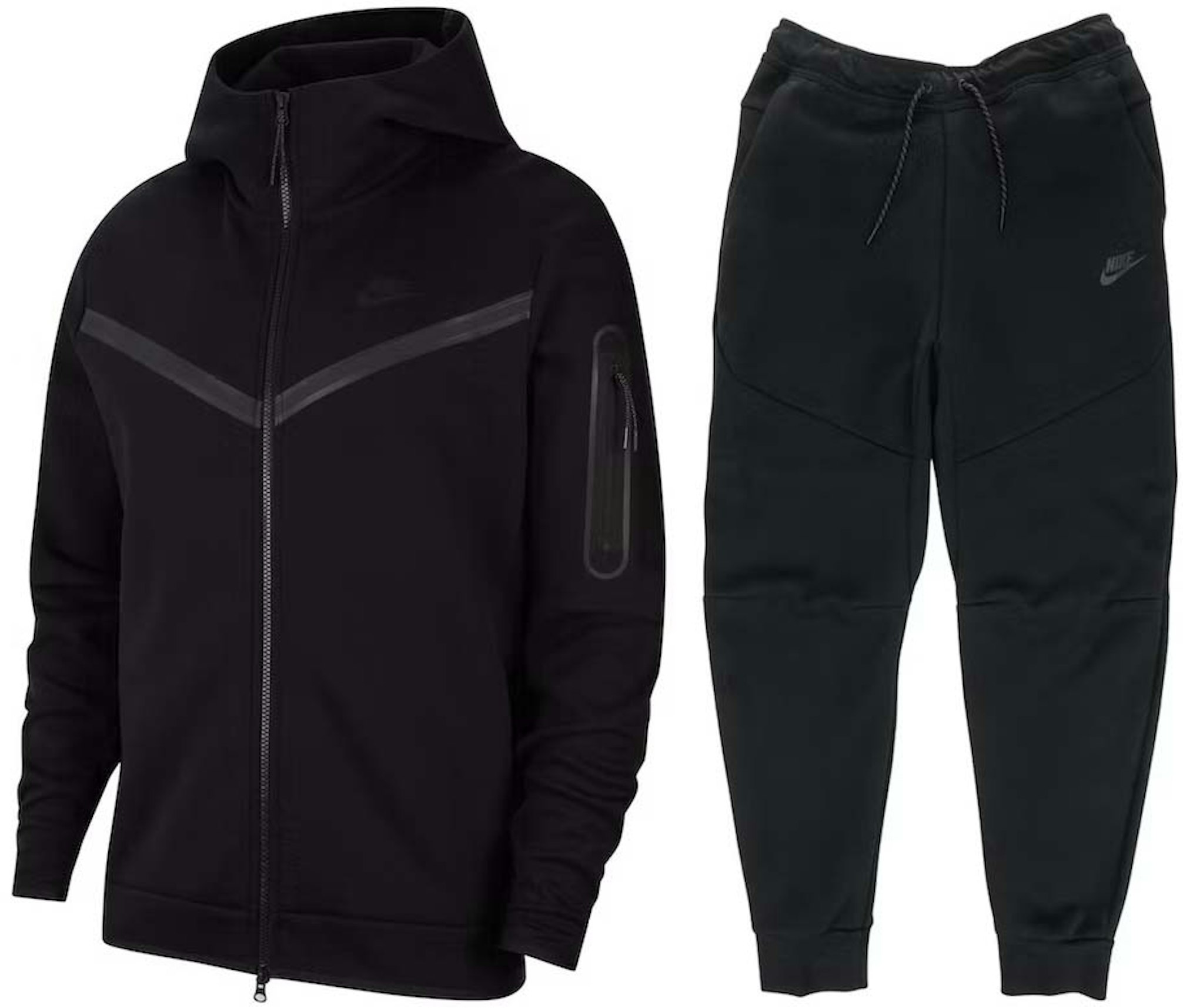 cable Identidad perro Nike Sportswear Tech Fleece Full Zip Hoodie & Joggers Set Black Men's - US
