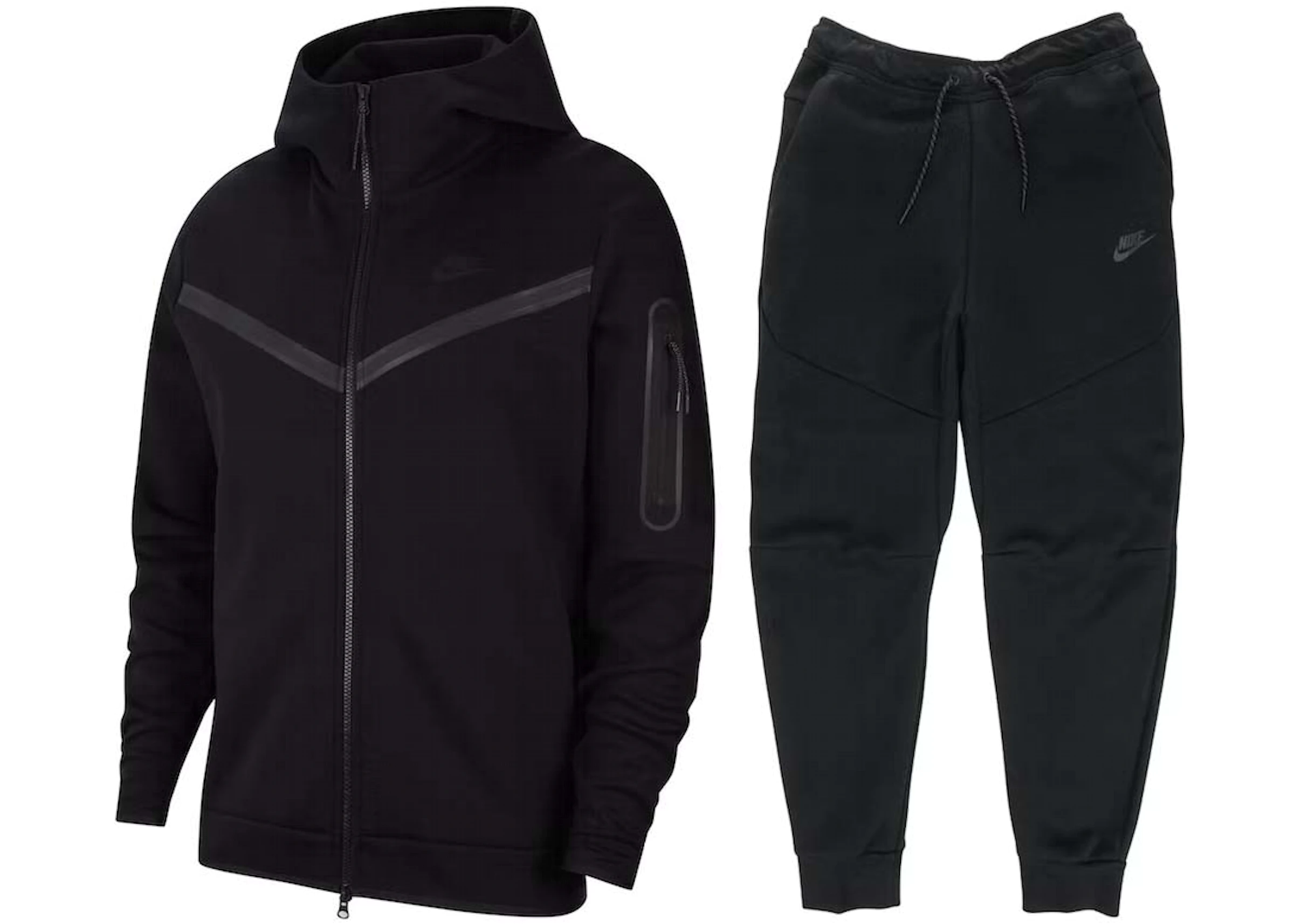 Verbieden Slaapkamer hangen Nike Sportswear Tech Fleece Full Zip Hoodie & Joggers Set Black - US