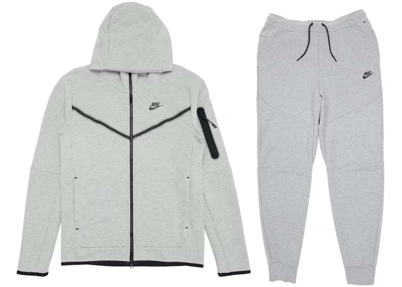 Nike Tech Fleece Full Zip Hoodie & Joggers Set Grey