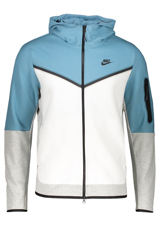 Pre-owned Nike Sportswear Tech Fleece Full-zip Hoodie Light Blue/white/grey