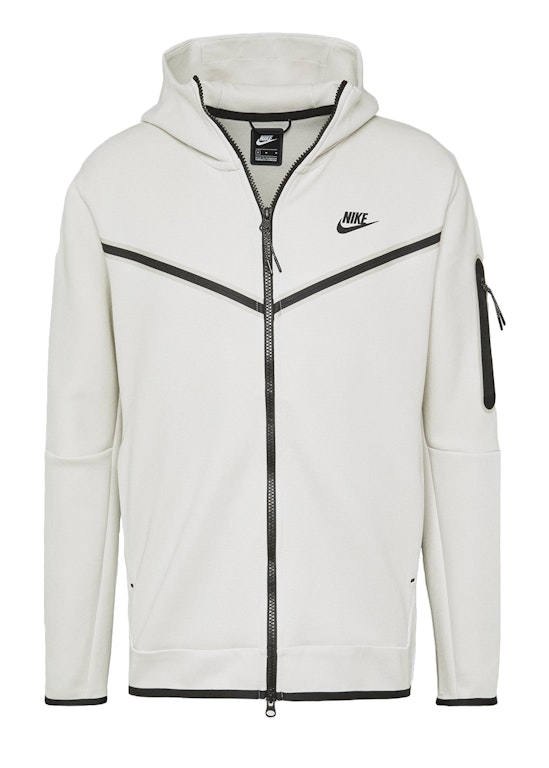 Pre-owned Nike Sportswear Tech Fleece Full-zip Hoodie Light Bone/black