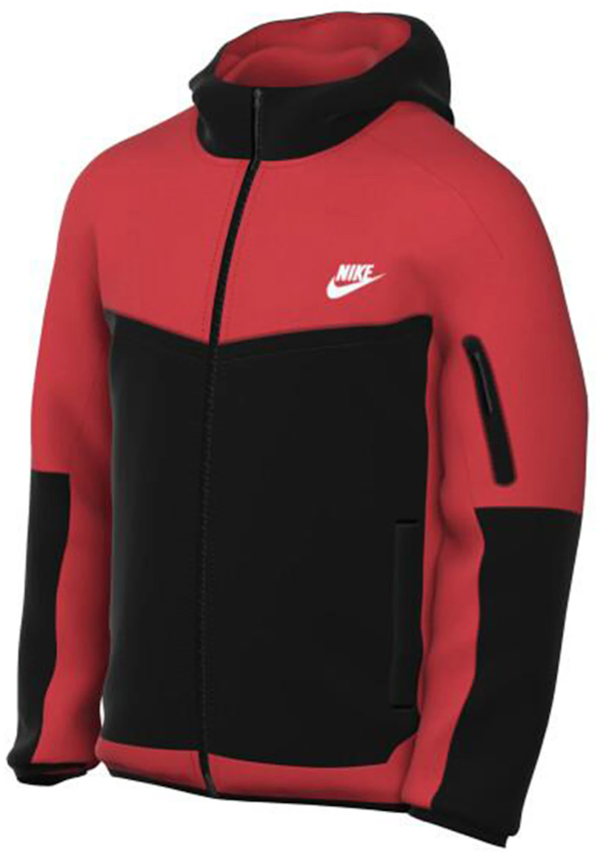 Regaño si Microbio Nike Tech Fleece Full Zip Hoodie Light Crimson/Black/White - ES
