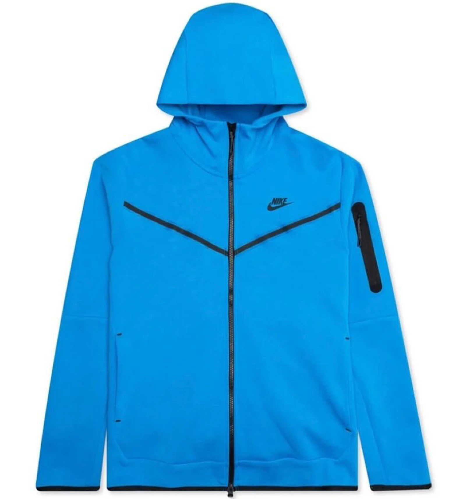 Nike tech fleece hoodie blue and black Clearance