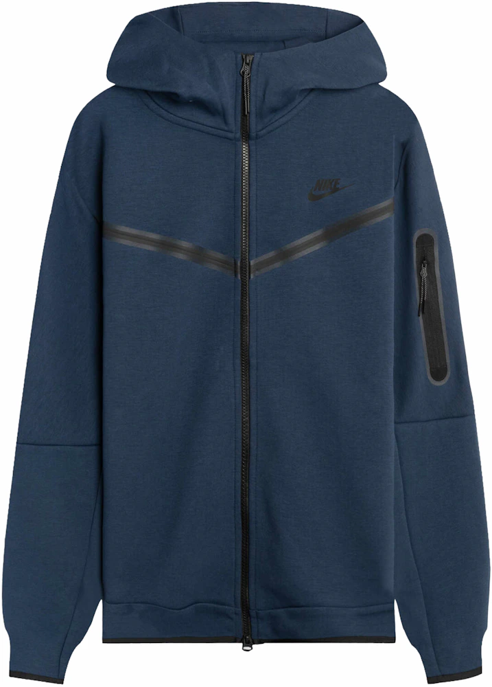 Fleece Sportswear Men\'s Full-Zip - Nike US Hoodie Midnight Tech Navy/Black