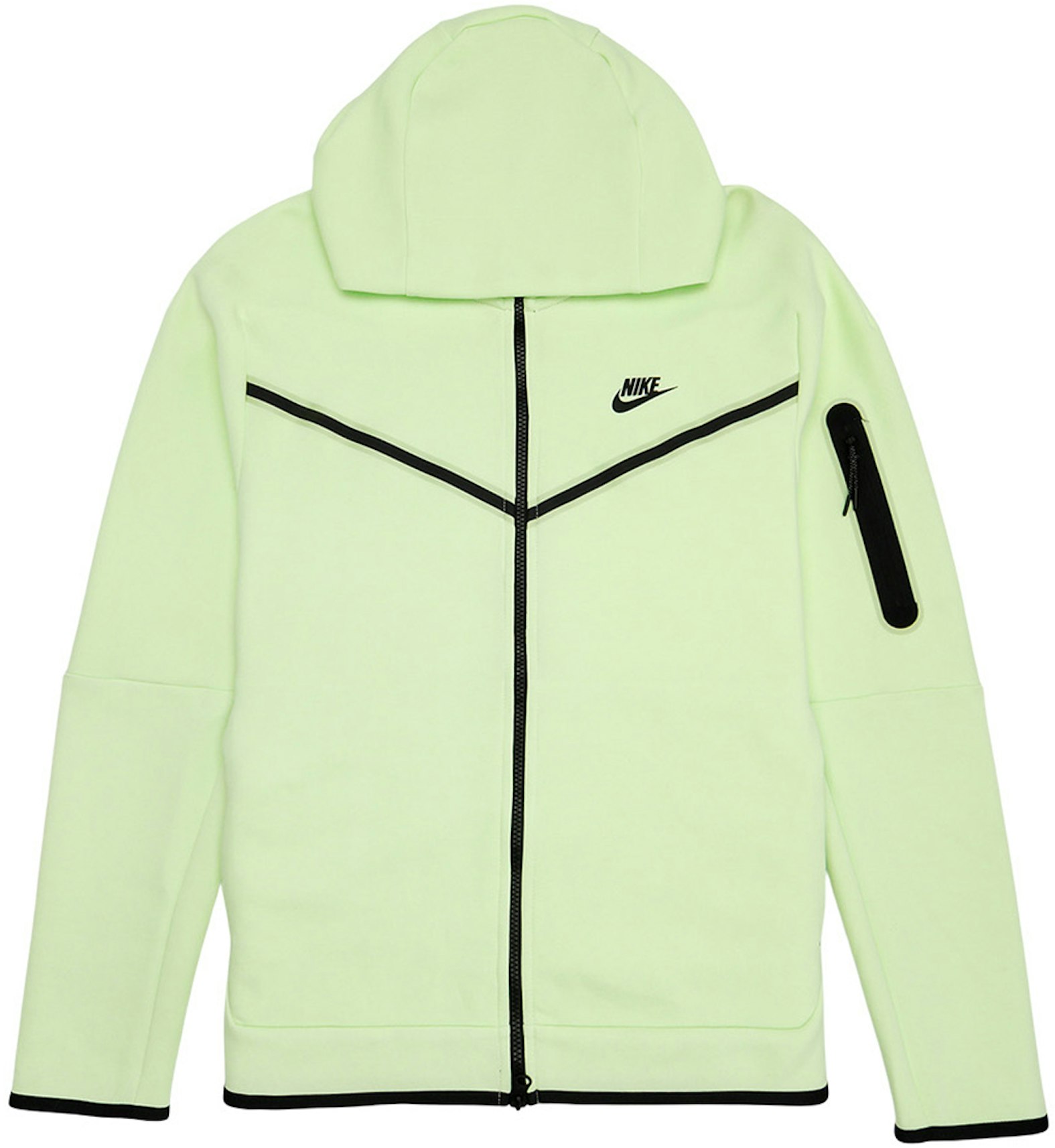 Clásico Kenia cinta Nike Tech Fleece Full-Zip Hoodie Neon Lime Green/Black Men's - US